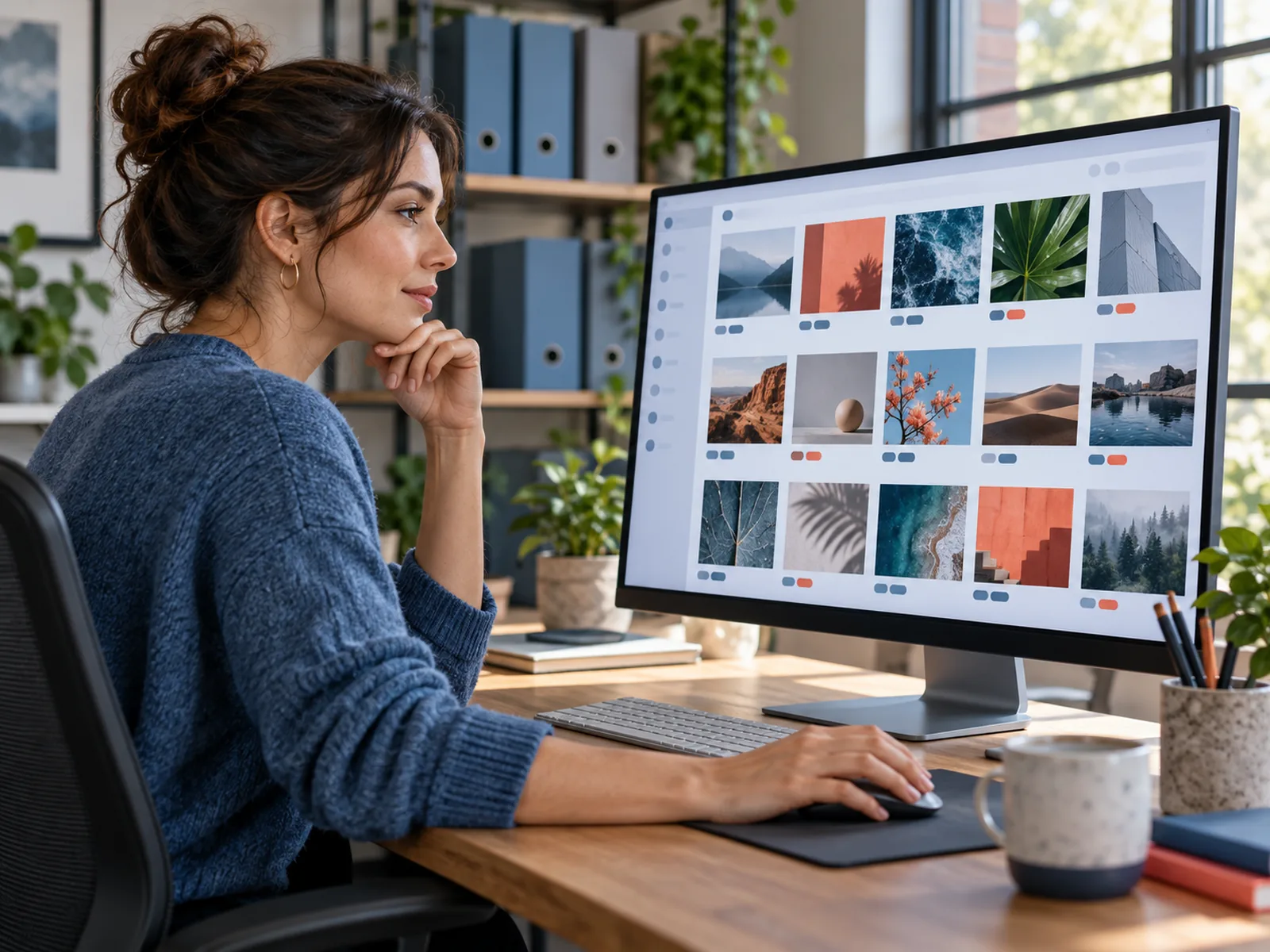 DAM manager organizing and tagging digital assets.